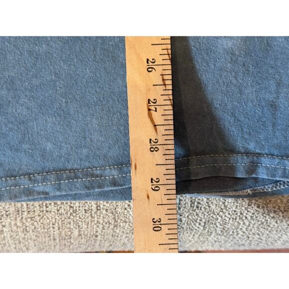 Fleetwood Mac Short Sleeve Acid Washed Blue Graphic Grunge Band T-Shirt Large - Picture 6 of 8